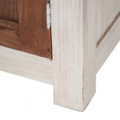 Wolf-Möbel Buffet Maison I - Acacia massif - Acacia couleur pierre / Blanc cassé -Commodes Soldes 1000257219 220406 080 DETAILS P000000001000257219