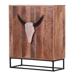 Naturoo Commode Muhu - Manguier massif / Métal - Manguier / Noir