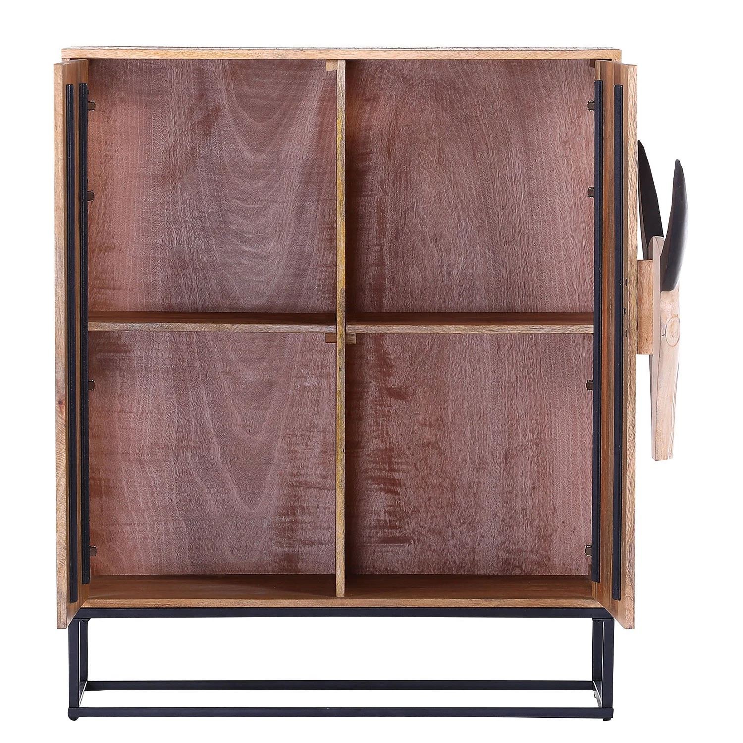 Naturoo Commode Muhu - Manguier massif / Métal - Manguier / Noir 4 Naturoo Commode Muhu - Manguier massif / Métal - Manguier / Noir – Image 4