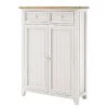 Maison Belfort Buffet haut Balignton - Pin massif - Blanc