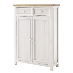 Maison Belfort Buffet haut Balignton - Pin massif - Blanc