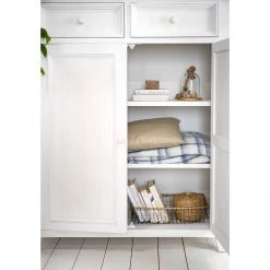 Maison Belfort Buffet haut Balignton - Pin massif - Blanc -Commodes Soldes 1000260747 220126 135229000036 DETAILS P000000001000260747