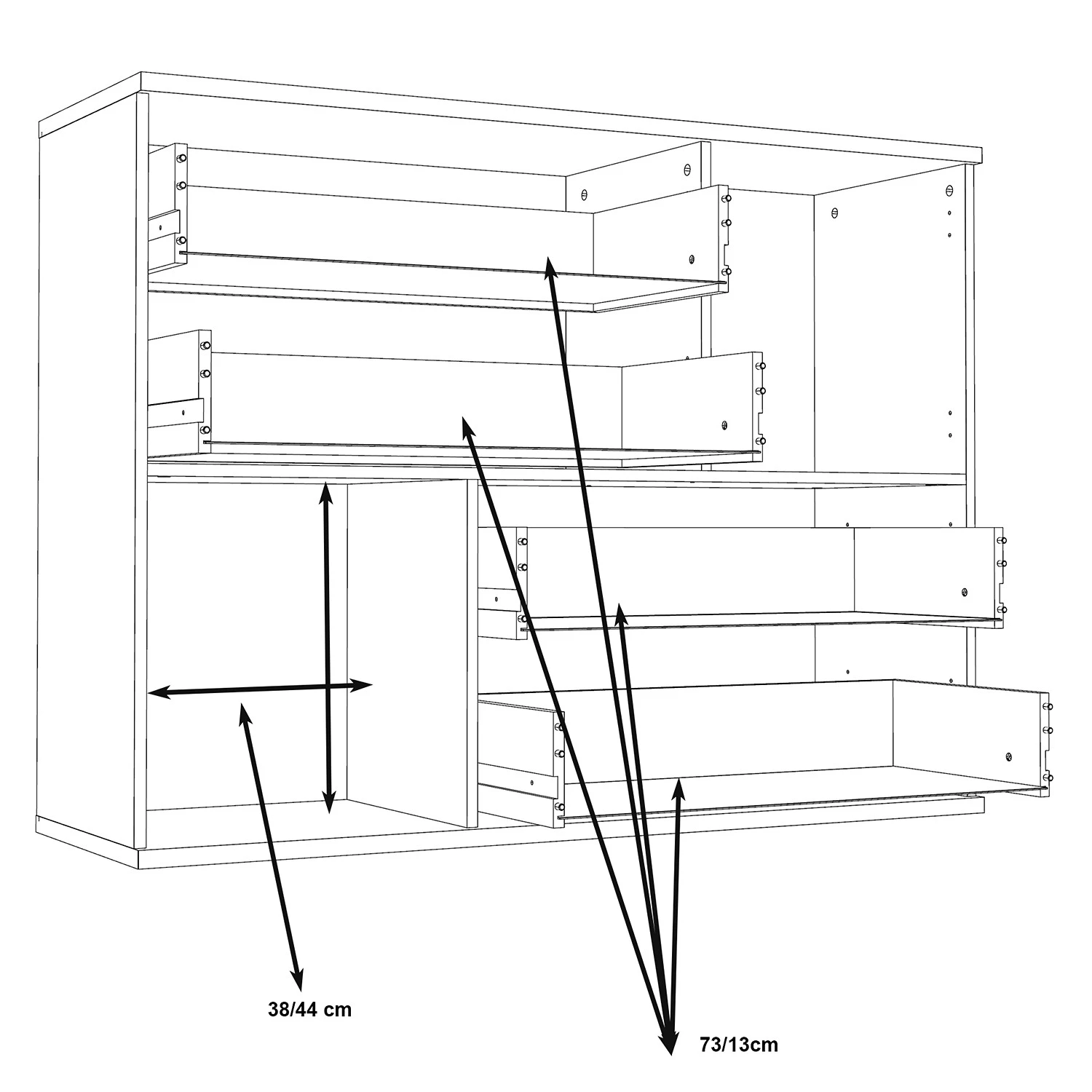 Loftscape Commode Leisi - Imitation bois ancien 6 Loftscape Commode Leisi - Imitation bois ancien – Image 6