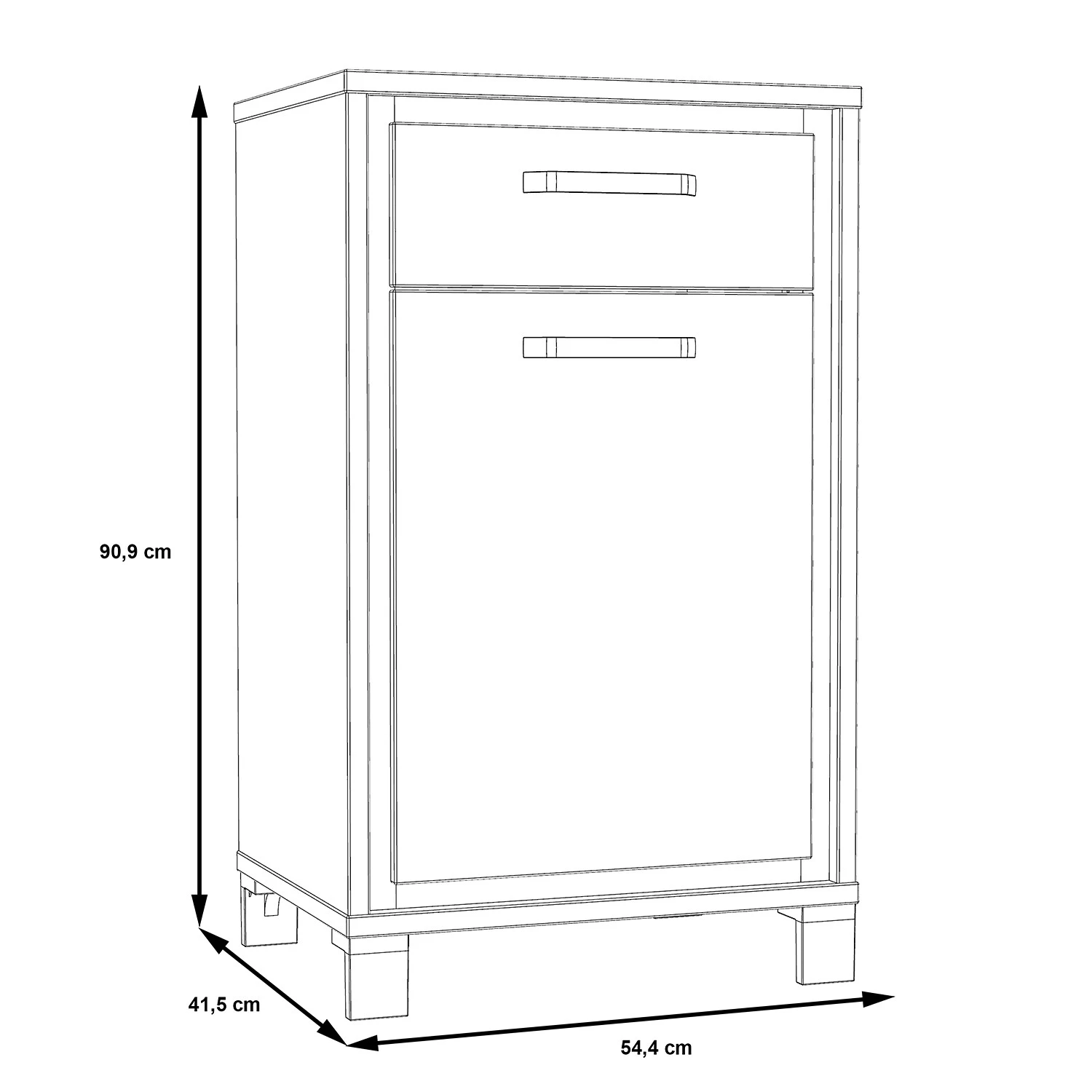 Red Living Commode Egan III - Imitation chêne artisan / Imitation chêne noir 4 Red Living Commode Egan III - Imitation chêne artisan / Imitation chêne noir – Image 4