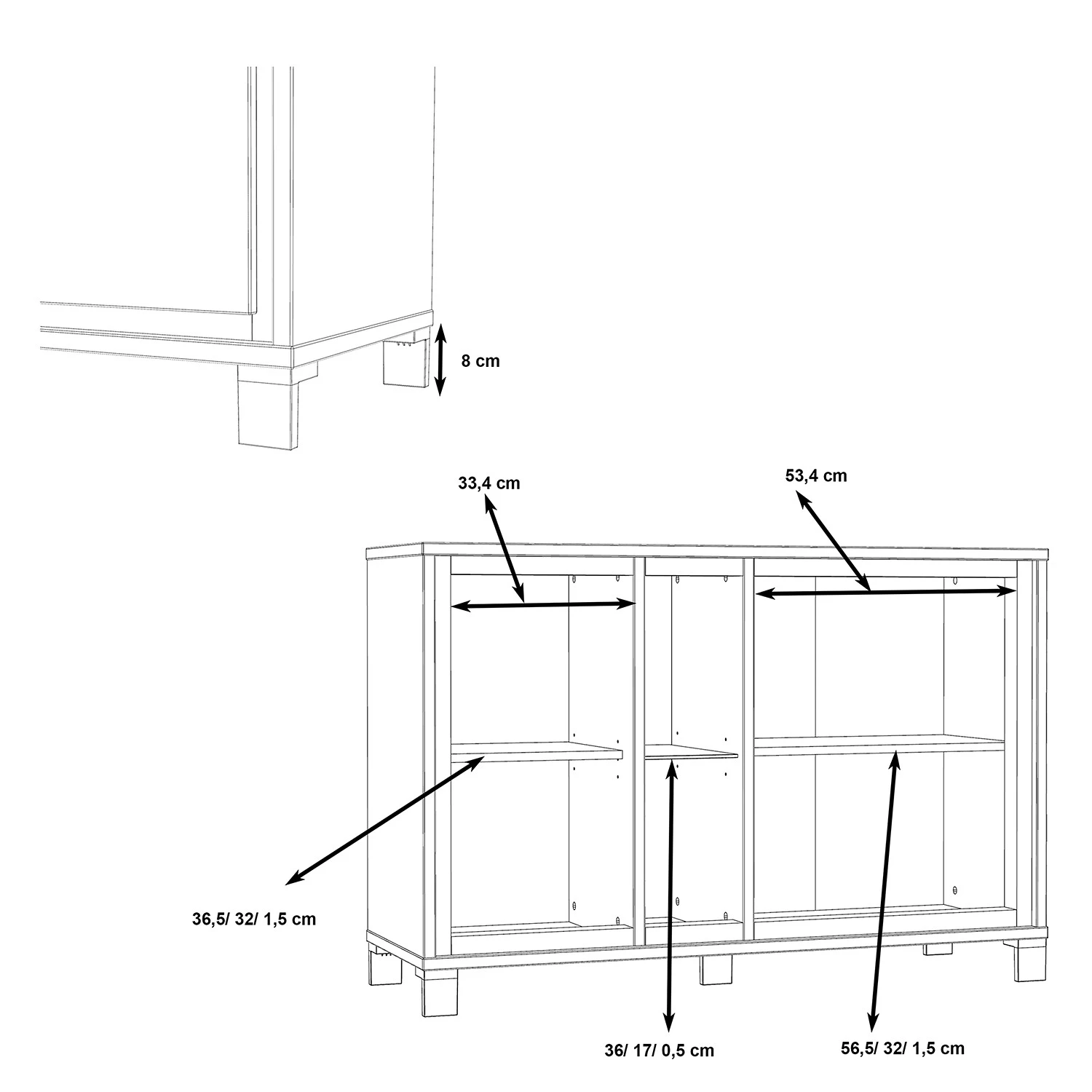 Red Living Buffet Egan IV - Imitation chêne artisan / Imitation chêne noir 6 Red Living Buffet Egan IV - Imitation chêne artisan / Imitation chêne noir – Image 6