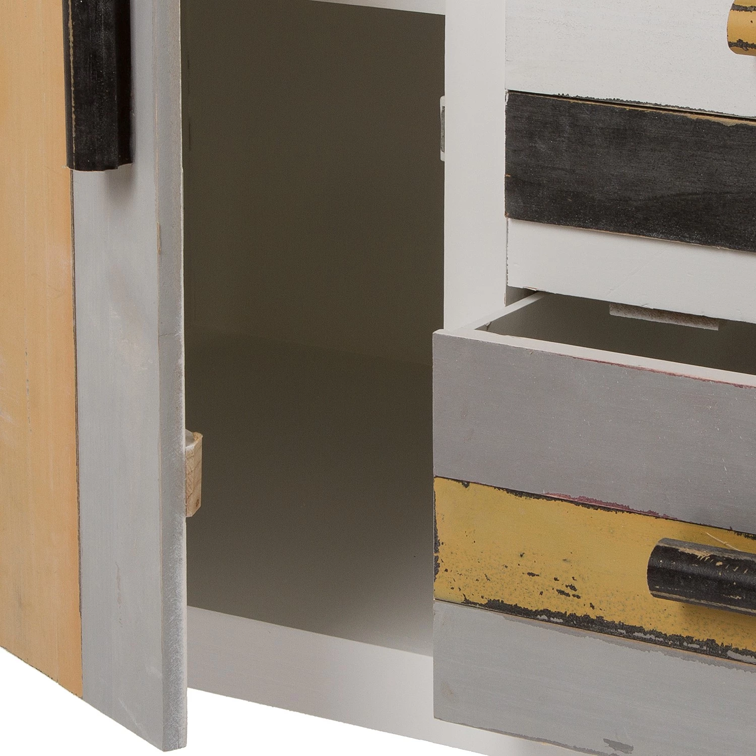 Ridgevalley Buffet Souper - Eucalyptus massif - Blanc / Multicolore 8 Ridgevalley Buffet Souper - Eucalyptus massif - Blanc / Multicolore – Image 8