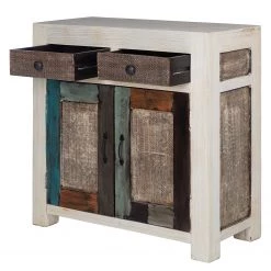 Wolf-Möbel Buffet Goa White - Partiellement en manguier massif - Manguier vintage blanc -Commodes Soldes 1000271076 220406 031 DETAILS P000000001000271076