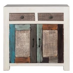 Wolf-Möbel Buffet Goa White - Partiellement en manguier massif - Manguier vintage blanc -Commodes Soldes 1000271076 220406 033 DETAILS P000000001000271076