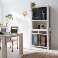 Wolf-Möbel Buffet Goa White - Partiellement en manguier massif - Manguier vintage blanc -Commodes Soldes 1000271076 220621 022 MOOD DETAILS P000000001000271076 mood