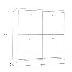 Loftscape Buffet Rison II - Gris foncé / Imitation bois ancien -Commodes Soldes 1000272364 210819 07024300047 SKETCH DETAILS P000000001000272364 sketch