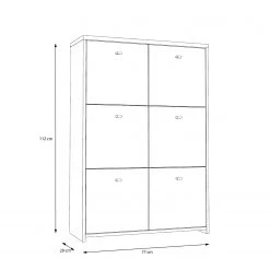 Loftscape Buffet Rison V - Gris foncé / Imitation bois ancien -Commodes Soldes 1000272365 210819 07024300053 SKETCH DETAILS P000000001000272365 sketch