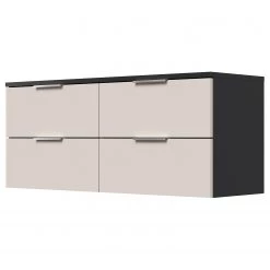 Posseik Commode Asker II - Crème / Anthracite - Hauteur : 46 cm