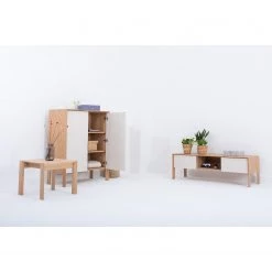 Studio Copenhagen Buffet Maayka - Partiellement en chêne massif - Blanc / Chêne clair -Commodes Soldes 1000277379 211012 15364800034 MOOD DETAILS P000000001000277379 mood