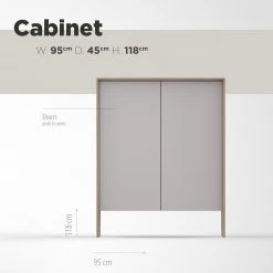 Studio Copenhagen Buffet Maayka - Partiellement en chêne massif - Blanc / Chêne clair -Commodes Soldes 1000277379 211111 1449030000508 SKETCH DETAILS P000000001000277379 sketch