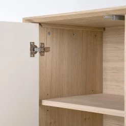 Studio Copenhagen Buffet Maayka - Partiellement en chêne massif - Blanc / Chêne clair -Commodes Soldes 1000277379 220729 045 DETAILS P000000001000277379