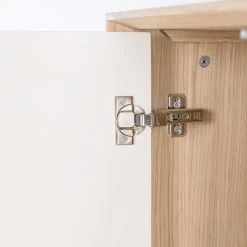 Studio Copenhagen Buffet Maayka - Partiellement en chêne massif - Blanc / Chêne clair -Commodes Soldes 1000277379 220729 050 DETAILS P000000001000277379