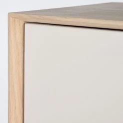 Studio Copenhagen Buffet Maayka - Partiellement en chêne massif - Blanc / Chêne clair -Commodes Soldes 1000277379 220729 060 DETAILS P000000001000277379