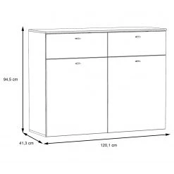 Loftscape Buffet Corey - Imitation chêne / Gris -Commodes Soldes 1000282737 211109 144348000523 SKETCH DETAILS P000000001000282737 sketch