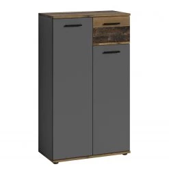 Fredriks Meuble à chaussures Chippewa I - Imitation bois ancien / Anthracite