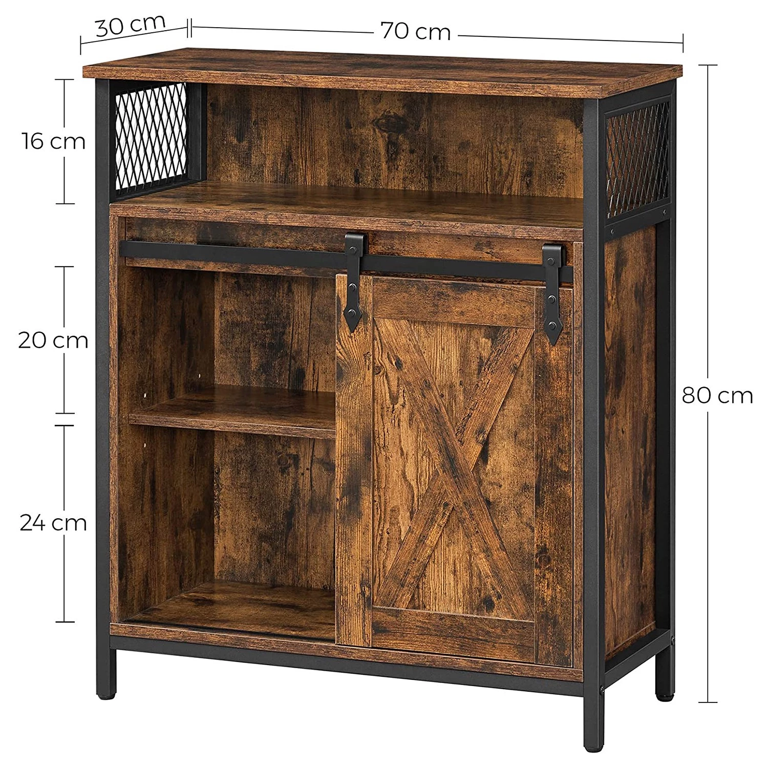 Red Living Buffet Hazlet I - Marron / Noir 8 Red Living Buffet Hazlet I - Marron / Noir – Image 8