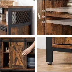 Red Living Buffet Hazlet II - Marron / Noir -Commodes Soldes 1000283942 210810 15023700068 DETAILS P000000001000283942