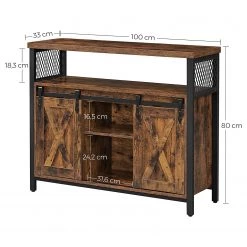 Red Living Buffet Hazlet II - Marron / Noir -Commodes Soldes 1000283942 210810 15023700071 SKETCH DETAILS P000000001000283942 sketch