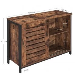 Red Living Buffet Condover III - Marron / Noir -Commodes Soldes 1000283943 210813 06354100076 SKETCH DETAILS P000000001000283943 sketch