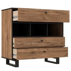 Red Living Commode Trylith - Imitation chêne rustique / Noir -Commodes Soldes 1000295077 211125 14485200041 DETAILS P000000001000295077