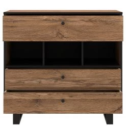 Red Living Commode Trylith - Imitation chêne rustique / Noir -Commodes Soldes 1000295077 211125 14485200043 DETAILS P000000001000295077