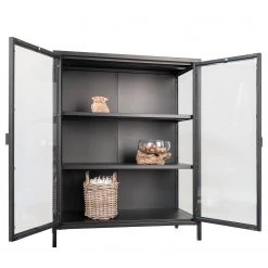 Red Living Vitrine Bagh II - Métal - Noir -Commodes Soldes 1000299436 211012 13474400067 DETAILS P000000001000299436