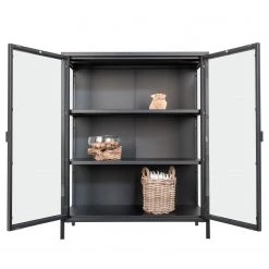 Red Living Vitrine Bagh II - Métal - Noir -Commodes Soldes 1000299436 211012 13474400069 DETAILS P000000001000299436