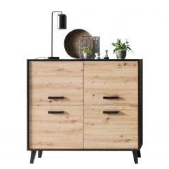 Norrwood Buffet haut Argenteuil - Imitation chêne artisan / Noir -Commodes Soldes 1000304818 211027 10514000153 DETAILS P000000001000304818