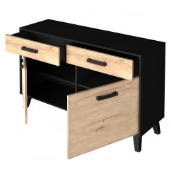 Norrwood Commode Argenteuil I - Imitation chêne artisan / Noir -Commodes Soldes 1000304825 211027 10522400186 DETAILS P000000001000304825