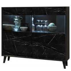 Jack & Alice Buffet Fintel II - Imitation marbre noir / Noir