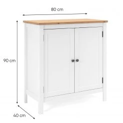 Ridgevalley Buffet Bombita - Blanc / Imitation chêne artisan -Commodes Soldes 1000310610 211118 060556000511 SKETCH DETAILS P000000001000310610 sketch