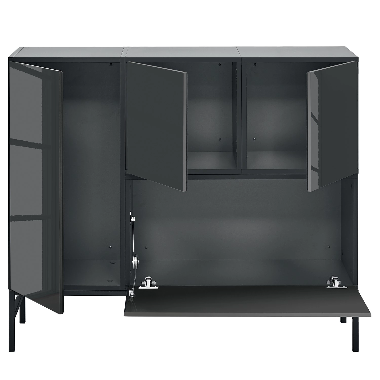 Now! by hülsta Buffet now to go colour II - Gris diamant brillant / Gris diamant 4 Now! by hülsta Buffet now to go colour II - Gris diamant brillant / Gris diamant – Image 4