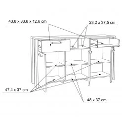 Loftscape Buffet Ravenswood -Commodes Soldes 1000311671 211126 150050000518 SKETCH DETAILS P000000001000311671 sketch