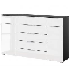 Commode SKØP x7+2 - Blanc brillant / Graphite - Aluminium