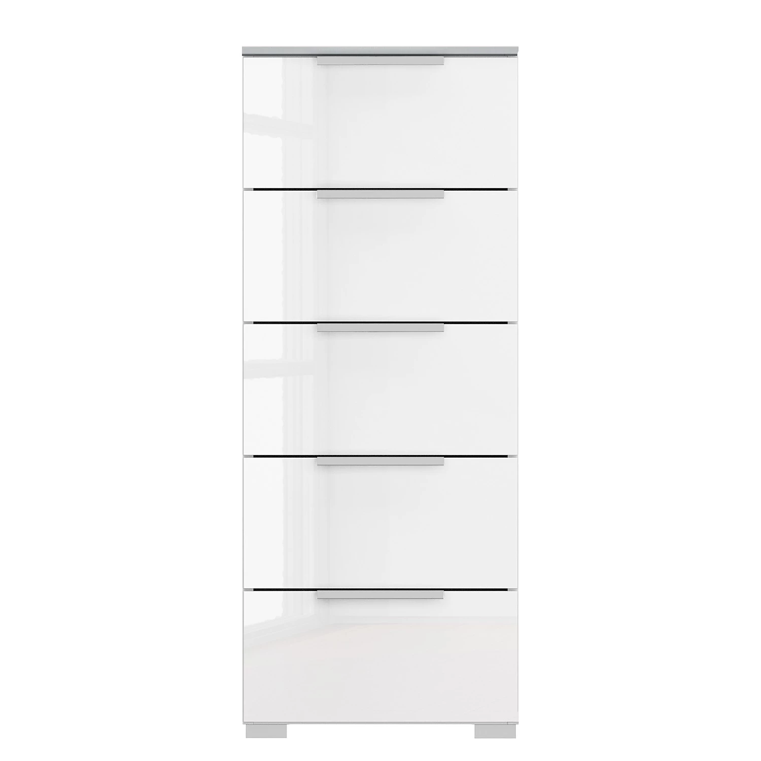 Buffet SKØP x5 - Blanc brillant / Gris soie - Largeur : 40 cm - Aluminium 2 Buffet SKØP x5 - Blanc brillant / Gris soie - Largeur : 40 cm - Aluminium – Image 2