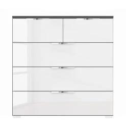 Buffet SKØP x3+2 - Blanc brillant / Graphite - Chrome -Commodes Soldes 1000317381 220119 14163400636 DETAILS P000000001000317381