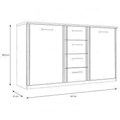 Loftscape Buffet Janem - Chêne bianco 8 Loftscape Buffet Janem - Chêne bianco -Commodes Soldes 1000324985 220117 08220500626 SKETCH DETAILS P000000001000324985 sketch
