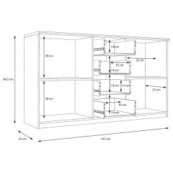 Loftscape Buffet Janem - Chêne bianco 9 Loftscape Buffet Janem - Chêne bianco -Commodes Soldes 1000324985 220117 08220500628 SKETCH DETAILS P000000001000324985 sketch