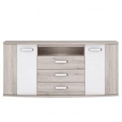 Loftscape Buffet Rubik - Imitation chêne de sable / Blanc brillant -Commodes Soldes 1000328747 220204 15304400040 DETAILS P000000001000328747