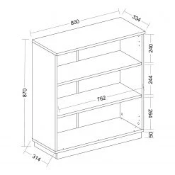 Loftscape Buffet Modica I - Blanc brillant -Commodes Soldes 1000329951 220203 161450000500 SKETCH DETAILS P000000001000329951 sketch