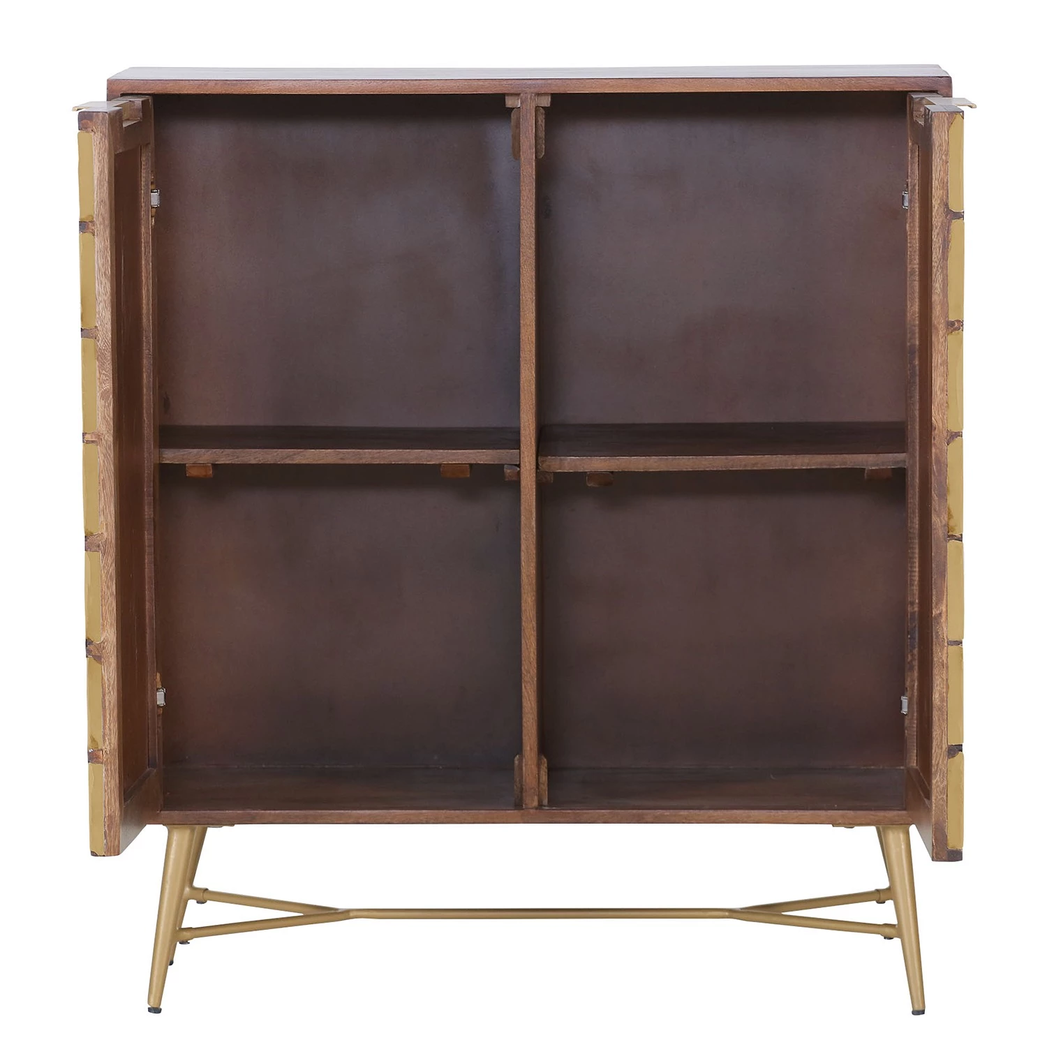 Red Living Buffet haut Nook - Manguier massif / Métal - Manguier / Doré 5 Red Living Buffet haut Nook - Manguier massif / Métal - Manguier / Doré – Image 5