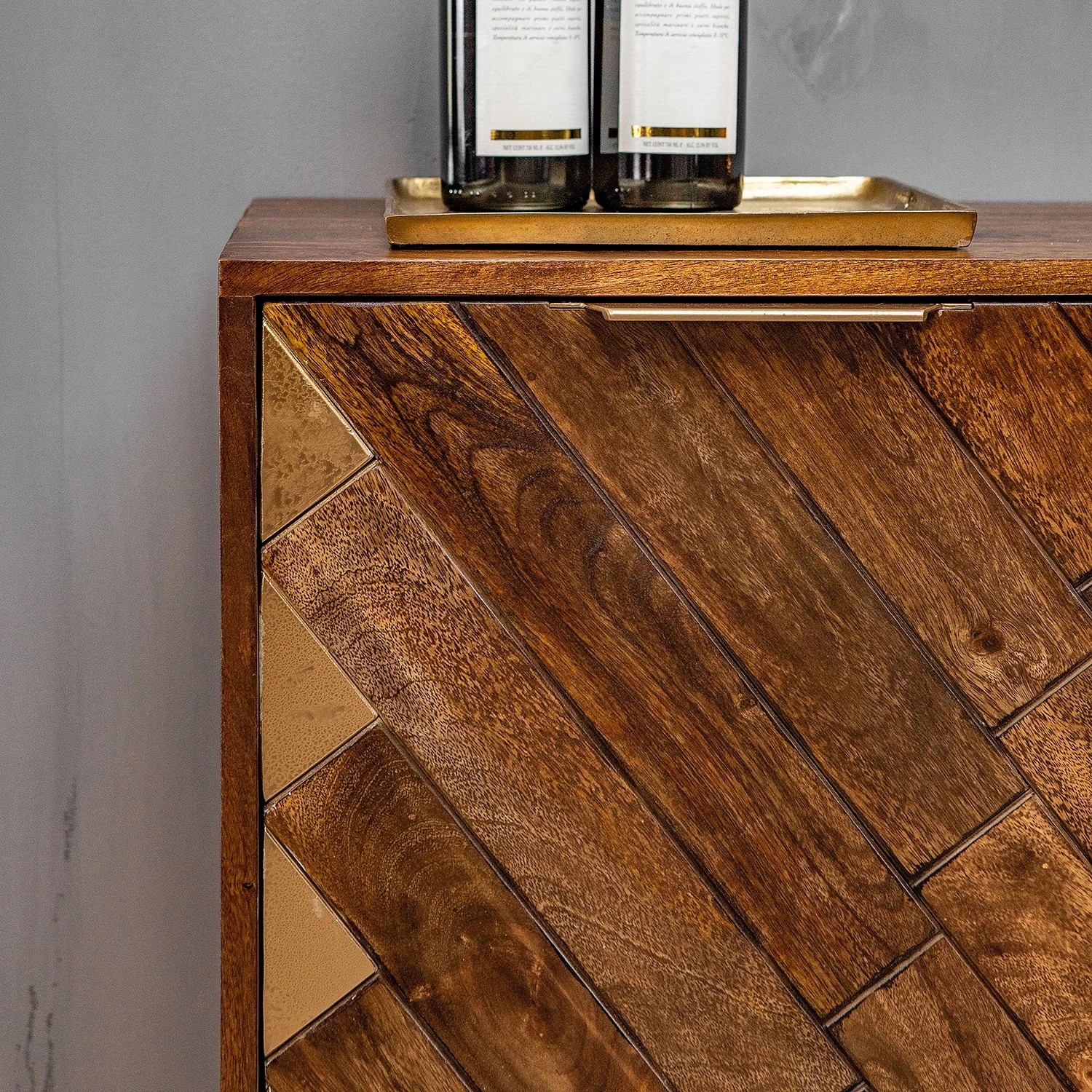 Red Living Buffet haut Nook - Manguier massif / Métal - Manguier / Doré 8 Red Living Buffet haut Nook - Manguier massif / Métal - Manguier / Doré – Image 8