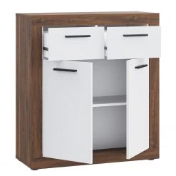 Loftscape Buffet Ballito - Blanc / Imitation noyer -Commodes Soldes 1000342449 220404 032 DETAILS P000000001000342449