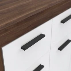 Loftscape Buffet Ballito - Blanc / Imitation noyer -Commodes Soldes 1000342449 220404 034 DETAILS P000000001000342449