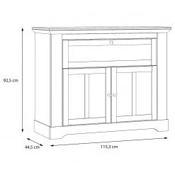 Ridgevalley Buffet Sandvik - Imitation chêne blanc / Imitation chêne Nelson -Commodes Soldes 1000342501 220331 500 SKETCH DETAILS P000000001000342501 sketch