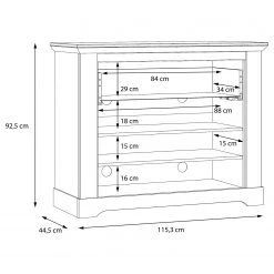 Ridgevalley Buffet Sandvik - Imitation chêne blanc / Imitation chêne Nelson -Commodes Soldes 1000342501 220331 501 SKETCH DETAILS P000000001000342501 sketch